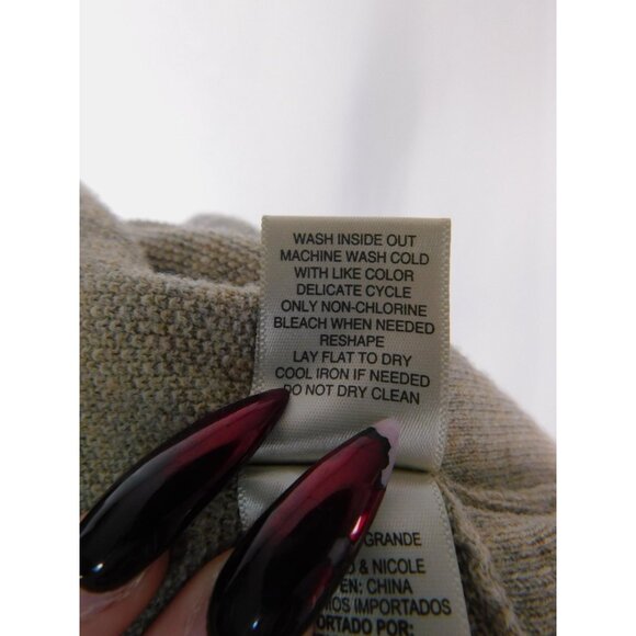 Leo & Nicole Cardigan Sweater Womens XL Beige Open Front Long Lightweight Knit - Picture 10 of 10